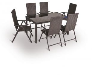 Zahradní stůl a židle VALENCIA SET 6-AL - AKCE